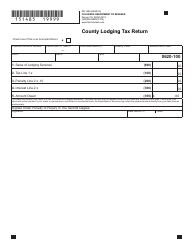 Form DR1485 County Lodging Tax Return - Colorado, Page 2