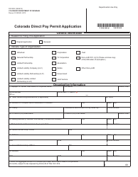 Form DR0002 Colorado Direct Pay Permit Application - Colorado