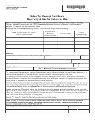 Document preview: Form DR1666 Sales Tax Exempt Certificate Electricity & Gas for Industrial Use - Colorado
