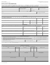 Form LIC215 Applicant Information - California