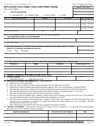 Form LIC279 Application for a Family Child Care Home License - California