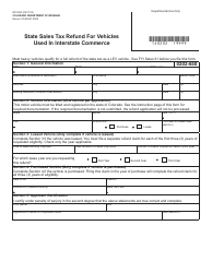 Form DR0202 State Sales Tax Refund for Vehicles Used in Interstate Commerce - Colorado
