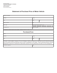 Document preview: Form DR0070 Statement of Purchase Price of Motor Vehicle - Colorado