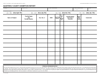 Form LIC9210 Quarterly County Exemption Report - California