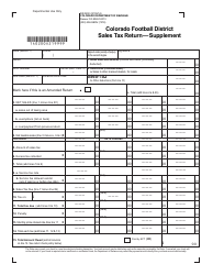 Form DR0200 Colorado Football District Sales Tax Return&quot;supplement - Colorado, Page 3