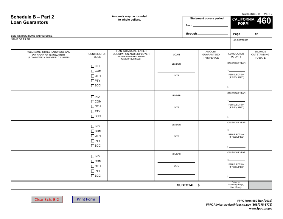 FPPC Form 460 Recipient Committee Campaign Statement - California, Page 14