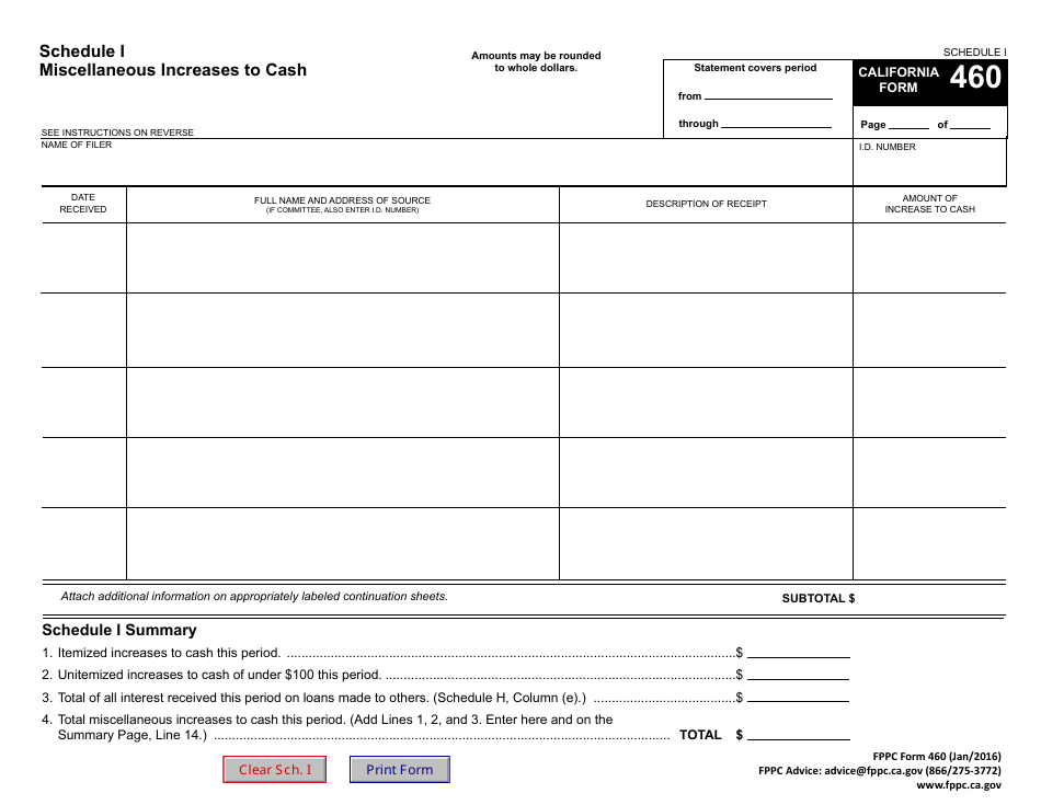FPPC Form 460 Recipient Committee Campaign Statement - California, Page 32