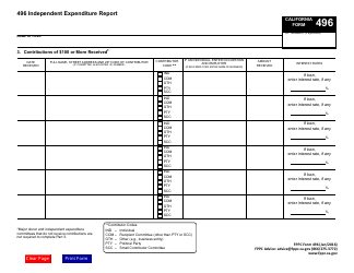 FPPC Form 496 Independent Expenditure Report - California, Page 4