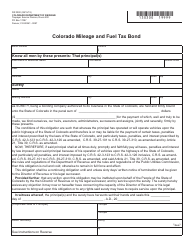 Form DR0300 Colorado Mileage and Fuel Tax Bond - Colorado