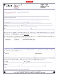 Document preview: Form IFTA FBP Request to File by Paper - Ohio
