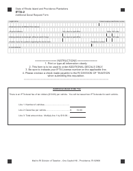 Form IFTA-2 Additional Decal Request Form - Rhode Island