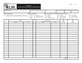 Document preview: Form R-5396 Schedule J Terminal Operator Schedule of Disbursements - Louisiana