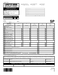 Form R-5397 Supplier/Permissive Supplier Monthly Return - Louisiana