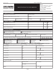 Document preview: Form R-5413 Special Fuel Excise Tax License Application - Louisiana