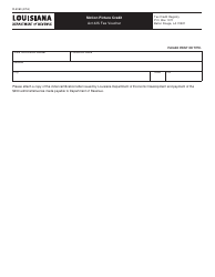 Document preview: Form R-6160 Motion Picture Credit - Act 425 Fee Voucher - Louisiana