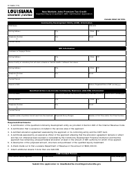 Document preview: Form R-10608 New Markets Jobs Premium Tax Credit - Qualified Equity Investment (Qei) Certification Application - Louisiana