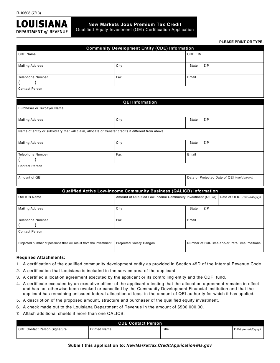 Form R-10608 Download Fillable PDF or Fill Online New ...