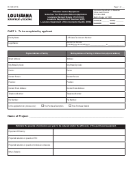 Form R-1349 Pollution Control Equipment Sales/Use Tax Exemption/Refund Application - Louisiana