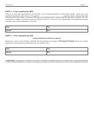 Form R-1349 Pollution Control Equipment Sales/Use Tax Exemption/Refund Application - Louisiana, Page 5