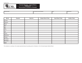 Document preview: Form R-5386 Terminal Operator - Annual Return Schedule K - Reconciliation Schedule of Receipts - Louisiana