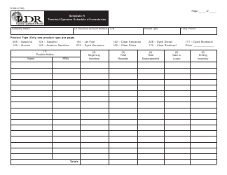 Document preview: Form R-5394 Schedule H Terminal Operator Schedule of Inventories - Louisiana