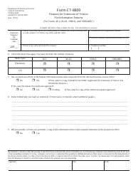 Form CT-8809 Request for Extension of Time to File Information Returns (For Forms W-2, W-2g, 1099-r, and 1099-misc) - Connecticut