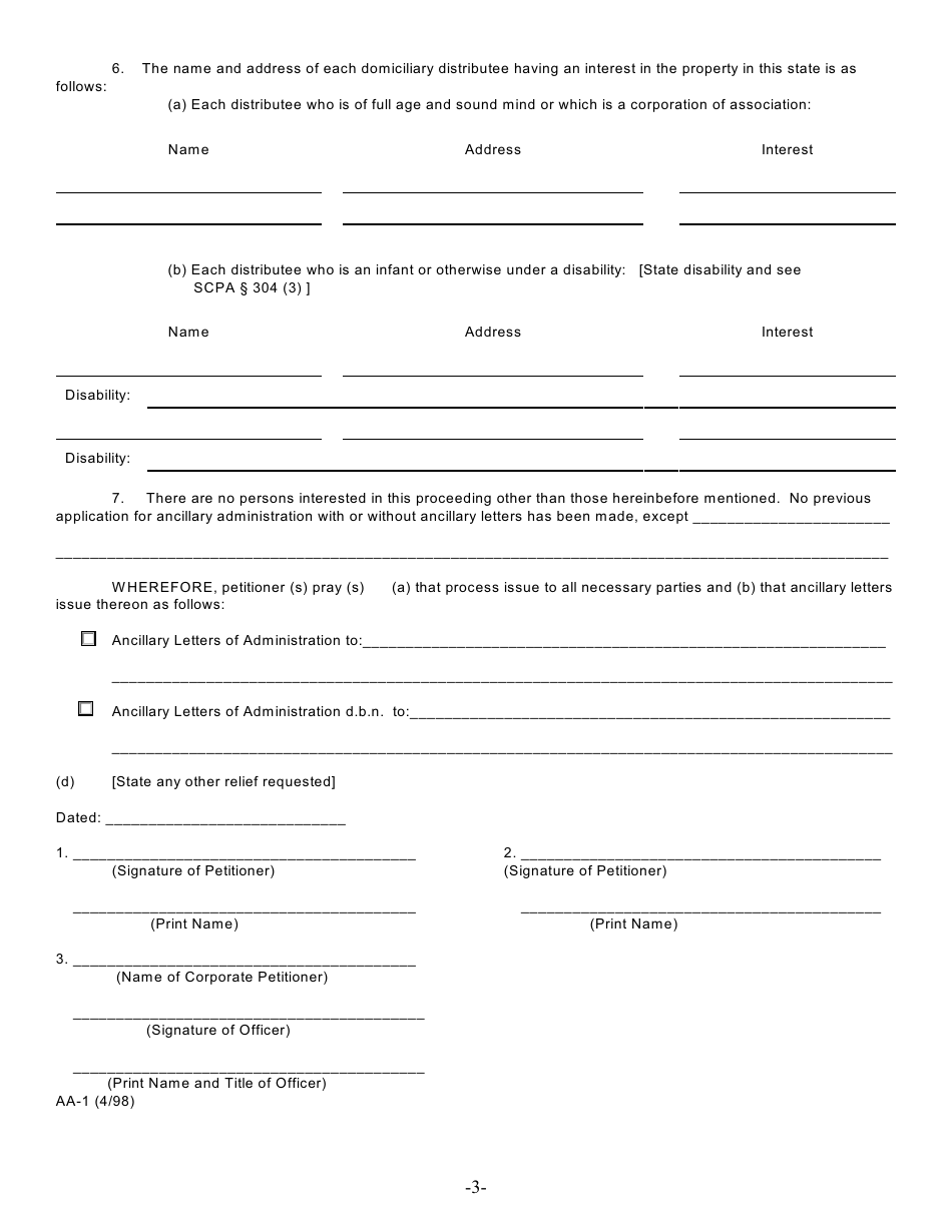 Form AA-1 - Fill Out, Sign Online and Download Fillable PDF, New York ...