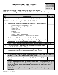 Document preview: Form V-CHKLST Voluntary Administration Checklist - New York
