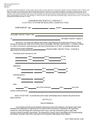 Form 236 Engineering Service Contract - Electric System Design and Construction