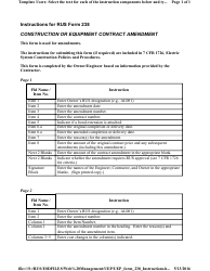 Instructions for RDUP Form 238 &quot;Construction or Equipment Contract Amendment&quot;