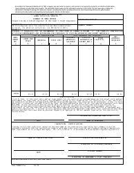 Form 771A Summary of Work Orders (Inspection by Licensed Engineer or Borrower's Staff Engineer)