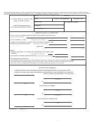 Form 254 Construction Inventory (For Labor and Material Contract)
