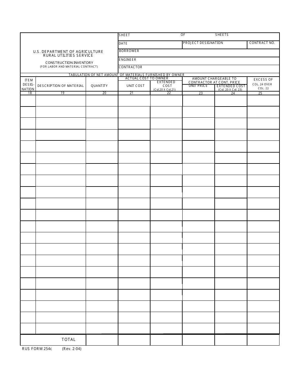 Form 254 - Fill Out, Sign Online and Download Fillable PDF | Templateroller