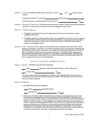 RUS Form 786 Electric System Communications and Control Equipment Contract (Including Installation), Page 5