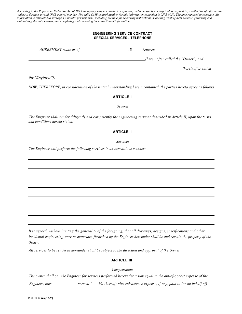 RUS Form 245 - Fill Out, Sign Online and Download Printable PDF ...