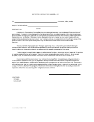 RUS Form 271 &quot;Notice to Contractors and Sellers&quot;
