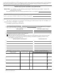 RUS Form 276 &quot;Bidders Qualifications for Buried Plant Construction&quot;