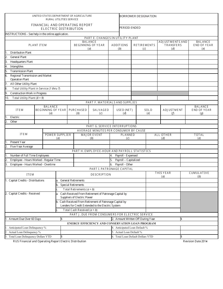 Financial and Operating Report - Electric Distribution - Fill Out, Sign ...