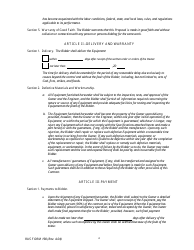 RUS Form 198 Equipment Contract, Page 4
