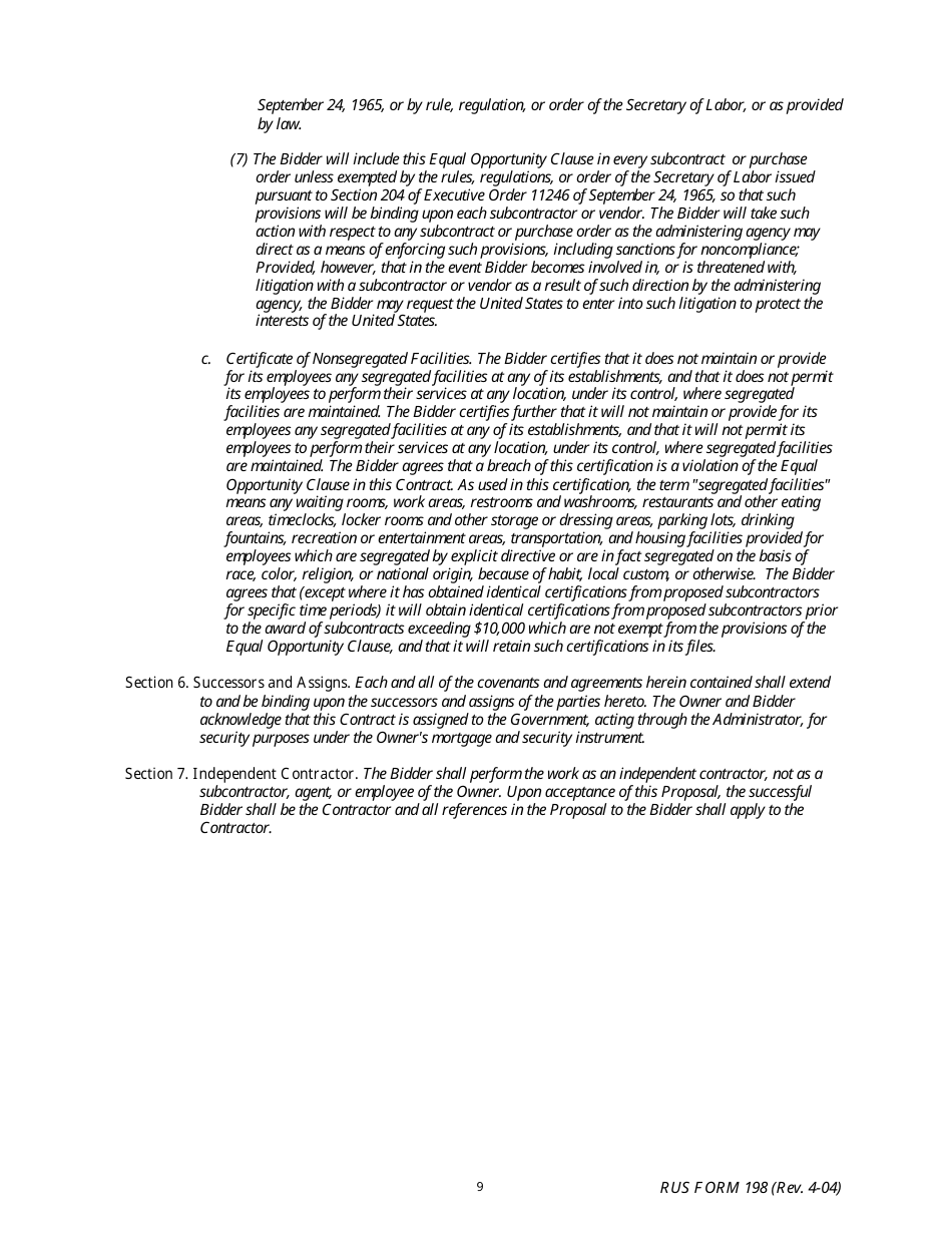 RUS Form 198 - Fill Out, Sign Online and Download Fillable PDF ...