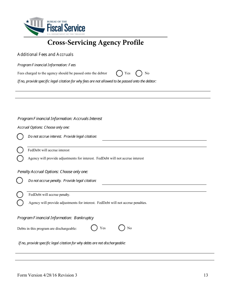 Cross-servicing Agency Profile Form, Page 14