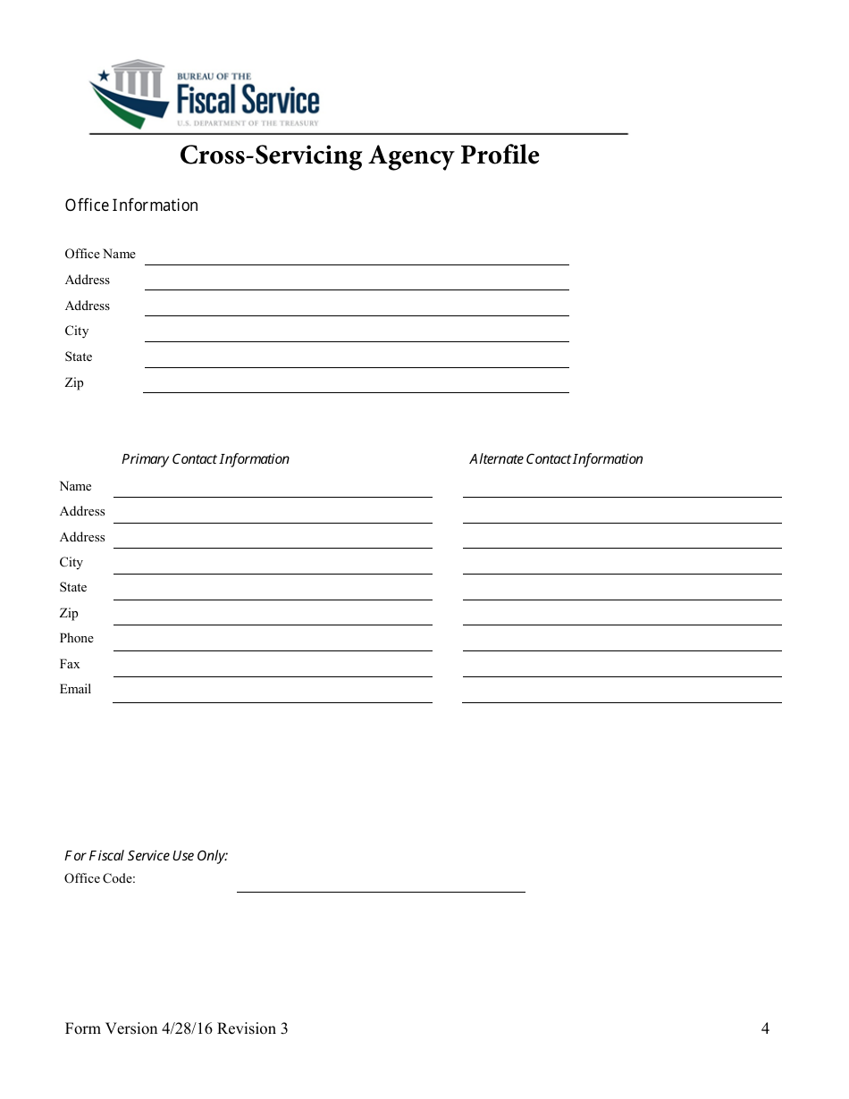 Cross-servicing Agency Profile Form, Page 5