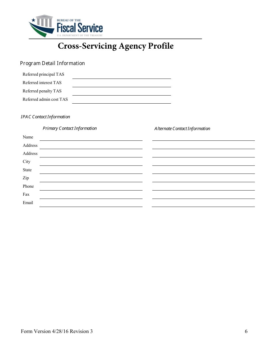 Cross-servicing Agency Profile Form, Page 7