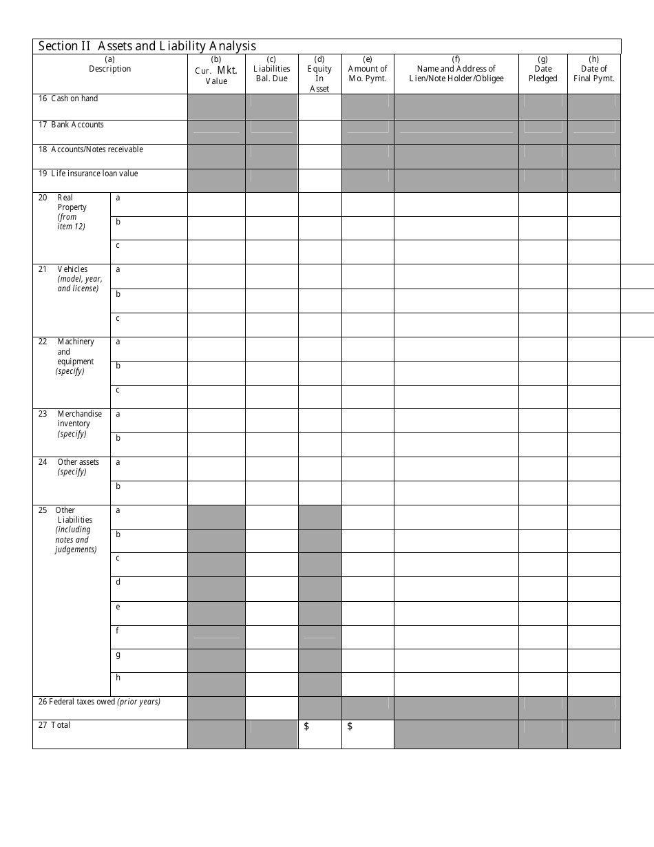 Commercial Debtor Financial Statement - Fill Out, Sign Online and ...