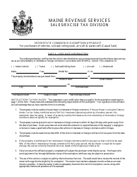 Document preview: Form ST-A-110 Interstate Commerce Exemption Affidavit - Casual Sale - Maine