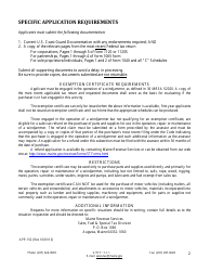 Form APP-152 &quot;Exemption Application for Maine Commercial Windjammers&quot; - Maine, Page 2
