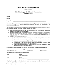 Document preview: Form MREC-AD2 Dual Agency Confirmation - Mississippi