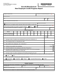Document preview: Form DR0085 Aircraft Manufacturer New Employee Credit Progress Report - Colorado