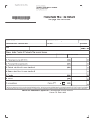 Form DR0133 Passenger Mile Tax Return - Colorado