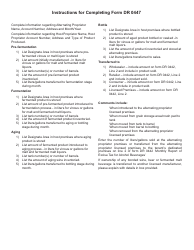 Form DR0447 Manufacturer Production Report for Alternating Proprietor Licensed Premises - Colorado, Page 2